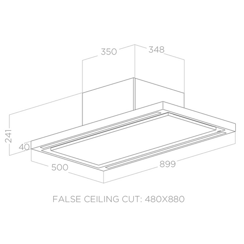 Hotte Plafond Elica Cloud Seven Inox 90cm Évacuation