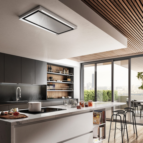 Hotte Plafond Elica Cloud Seven Inox 90cm Évacuation