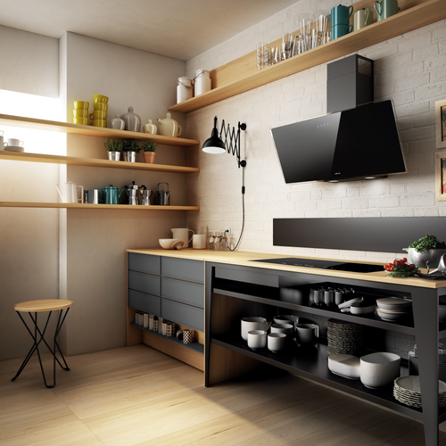 Hotte Cuisine Elica Murale Shire Noir 90 Cm