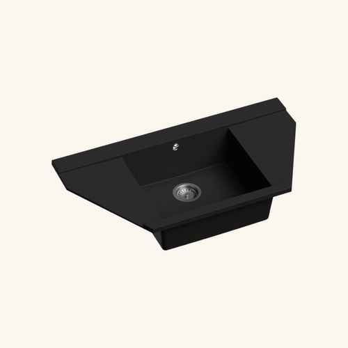 Évier D'angle Kümbad Mylo Granit Noir 1 Bac