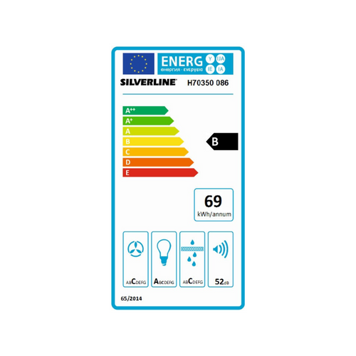 Hotte Cuisine En Îlot Silverline Pure Plus Argenté 50 Cm