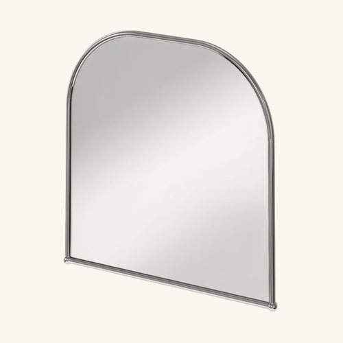 Miroir Vintage Arche Incurvé Chromé Chloé L 70 X H 70 Cm