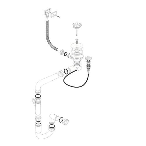 Vidage Automatique Gain De Place 1 Bac Cuipd033 Pour Évier Inox - Siphon Gain De Place