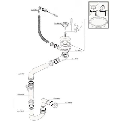Vidage Manuel 1 Bac Évier Illa Ou Rio Cuipd036