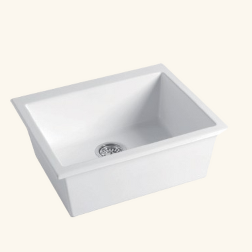 Évier Sous-plan Céramique Blanc Felix 1 Bac 600x510