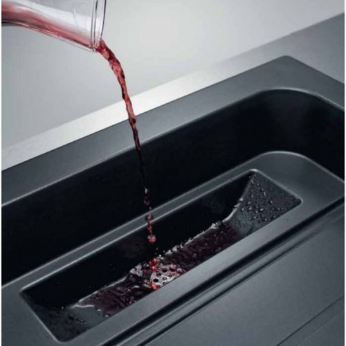 Évier Timbre D'office Granit Largo Noir Magma 1 Bac 1/2 - 1 Égouttoir