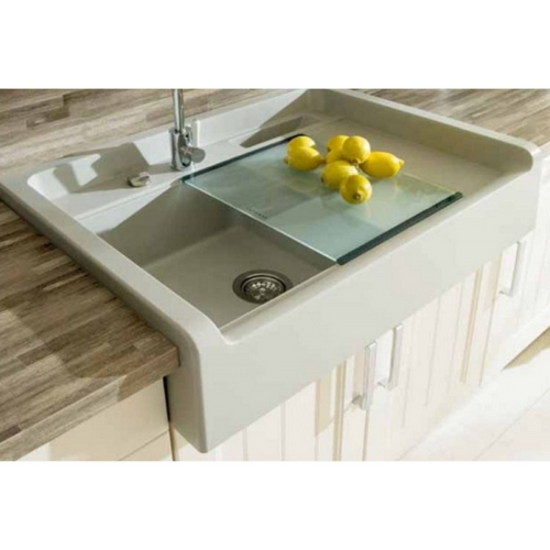 Évier Timbre D'office Granit Schock Largo Blanc Polaris 1 Bac 1 Égouttoir