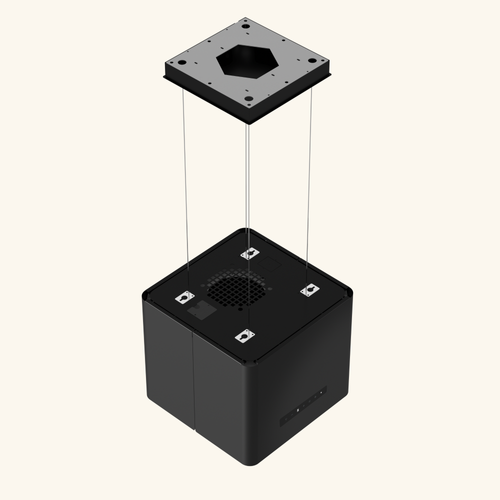 Hotte Cuisine Silverline Suspendue Braga Noir 40 Cm