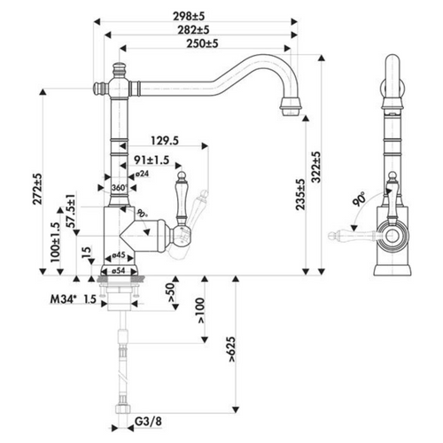 Robinet Rétro Inox Massif Gustave