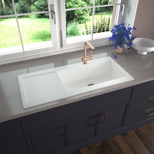 Vidage Manuel Cuipd521 Pour Évier Kümbad Yuna 1 Très Grand Bac 1 Égouttoir - Siphon Gain De Place