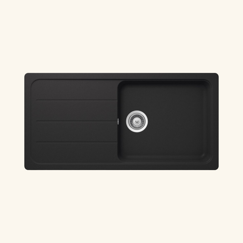 Évier Granit Noir Schock Formhaus 1 Grand Bac - 1 Égouttoir