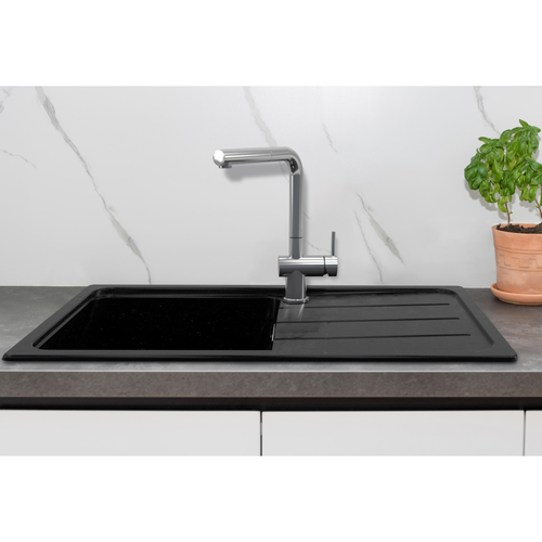 Évier Granit Noir Schock Formhaus 1 Grand Bac - 1 Égouttoir