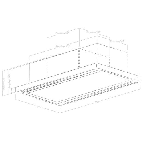 Hotte Plafond Elica Cloud Seven Inox Et Blanc 90 Cm Recyclage