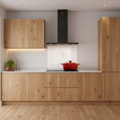 Crédence Cuisine Fond De Hotte Verre Premium - Blanc L 90 X H 70 Cm