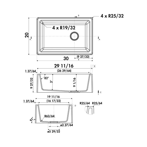Évier Timbre D'office Granit Titanium Philippe II 1 Bac - Sans Trop Plein