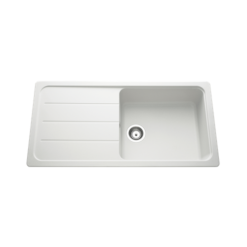 Évier Granit Blanc Formhaus 1 Grand Bac 1 Égouttoir