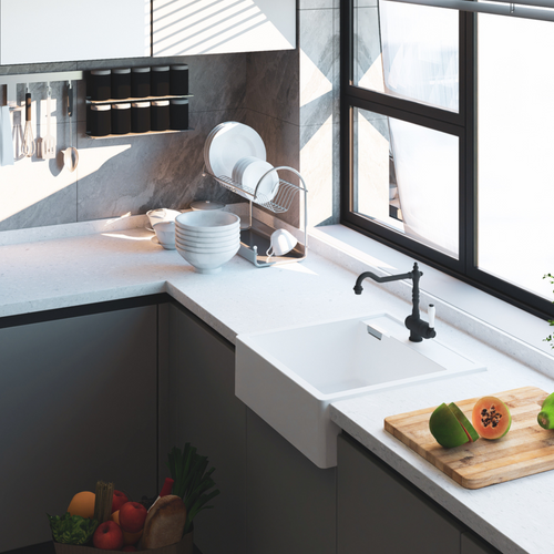 Robinet Cuisine Vintage Noir Mat Marius