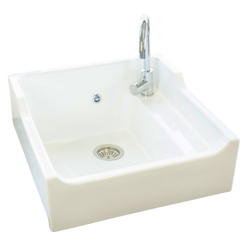 Evier Timbre D'office Céramique Blanc Honoré 1 Bac