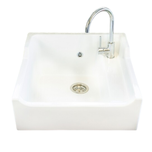 Evier Timbre D'office Céramique Blanc Honoré 1 Bac