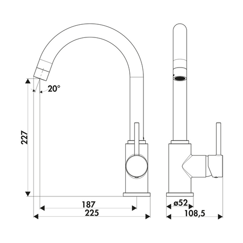 Robinet Cuisine Luisina Chromé Eden