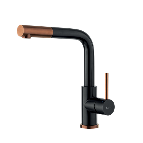 Robinet Douchette Luisina Inox Massif Pvd Noir Et Cuivre Lena