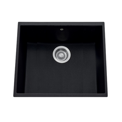 Évier Sous-plan Granit Full Noir Luisina Harmonie 1 Bac 530x460