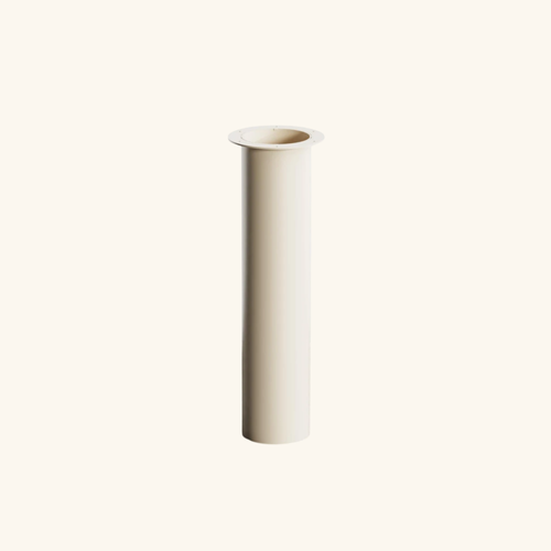 Pied De Table Colonne Raphael En Acier Tube Rond Droit Large Crème H 71 X L 16 Cm