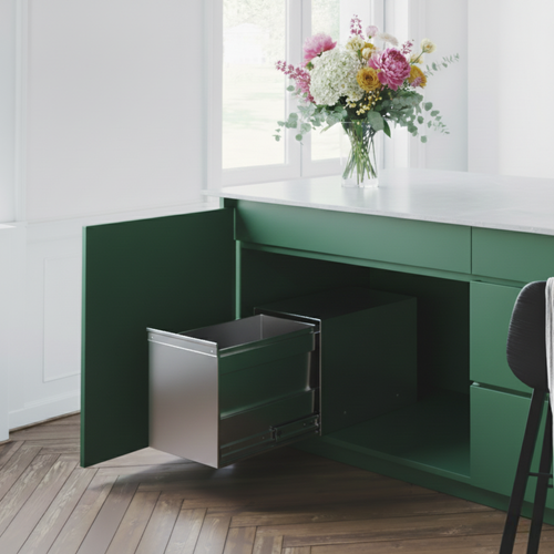 Poubelle Cuisine Silko 18 L - Poubelle Encastrable Inox 1 X 18 Litres