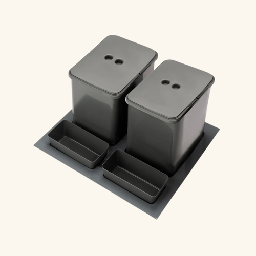 Poubelle Cuisine Serava 32 L - Poubelle De Tri 2 X 16 Litres