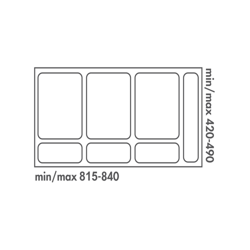 Poubelle Cuisine Serava 48 L - Poubelle De Tri 3 X 16 Litres