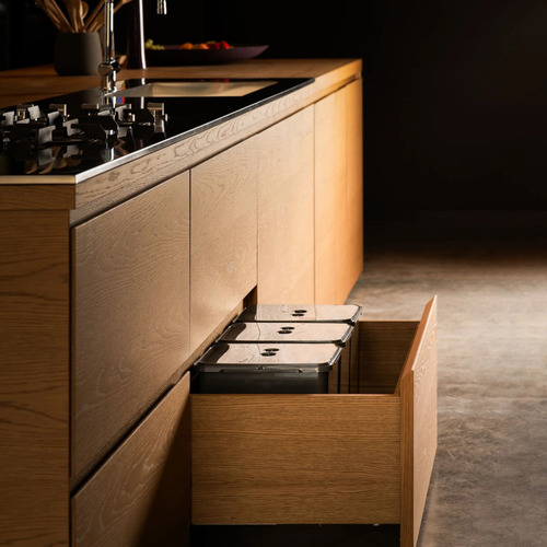 Poubelle Cuisine Serava 48 L - Poubelle De Tri 3 X 16 Litres