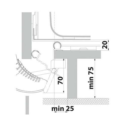 Pédale Ouverture Porte Cuisine Mouv' - Pédale Ouverture Tiroir