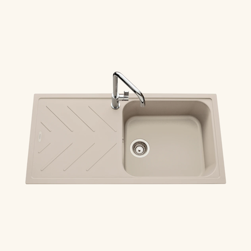 Évier Granit Beige Luisina Arpege 1 Grand Bac 1 Égouttoir