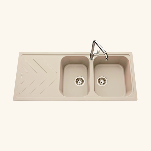 Évier Granit Beige Luisina Arpege 2 Bacs 1 Égouttoir