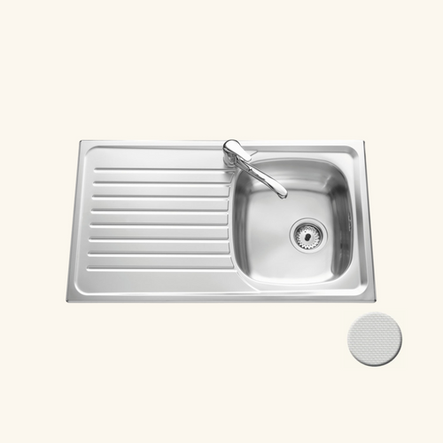 Évier Inox Nid D'abeille Scaldis 1 Bac - 1 Égouttoir
