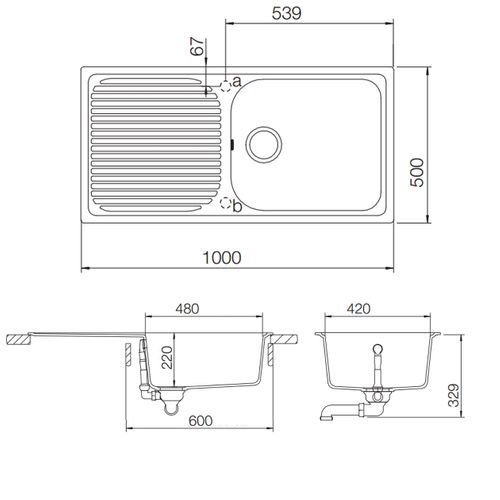 Évier Granit Noir Nuancé Schock Regala 1 Grand Bac 1 Égouttoir