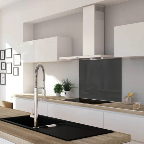 Crédence Cuisine Fond De Hotte Verre Premium - Anthracite L 90 X H 70 Cm