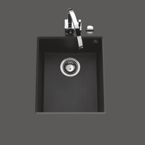 Évier Granit Full Black Luisina Quadrille 1 Bac 41x50 cm Sans Mitigeur