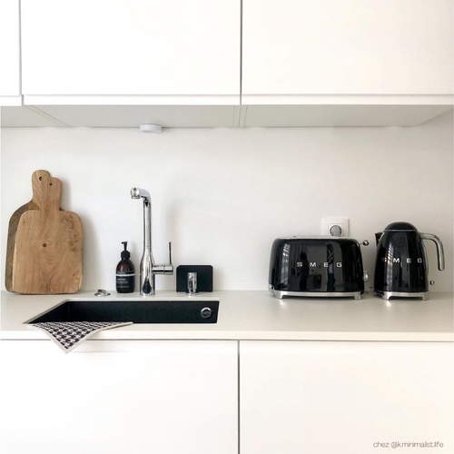 Évier Granit Luisina Full Black 1 Bac 54x44 cm - Design Moderne