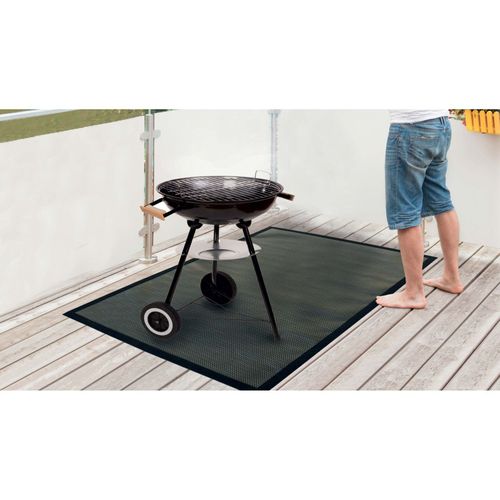 Tapis Barbecue Et Plancha En Pvc Noir 180 X 120 Cm