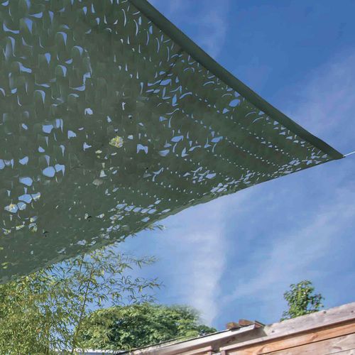 Voile D'ombrage Réversible "camouflage" 3 X 4m Vert Arcy