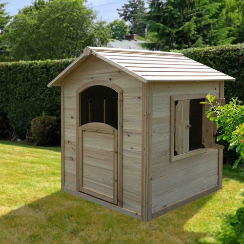 Maisonnette En Bois Pour Enfant 110 X 110 X 120 Cm Gautier