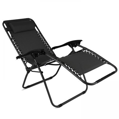 Fauteuil De Jardin Pliant Relax Noir