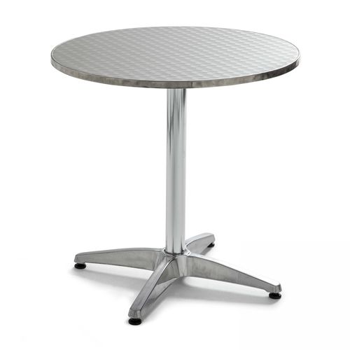 Table De Jardin Ronde En Aluminium Et 2 Fauteuils Brixton