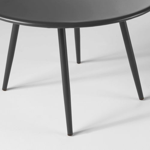 Table Basse De Jardin Ronde 40cm En Métal, Palavas Gris - Palavas
