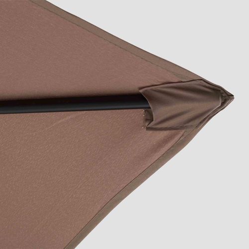 Parasol Déporté 3x3m Acier Taupe Genova