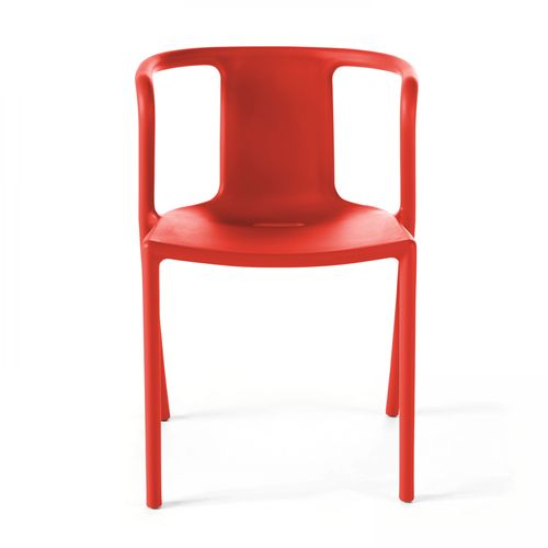 Lot De 4 Chaises En Plastique Rouge