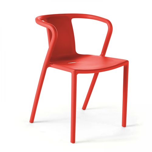 Lot De 4 Chaises En Plastique Rouge