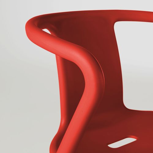 Lot De 4 Chaises En Plastique Rouge