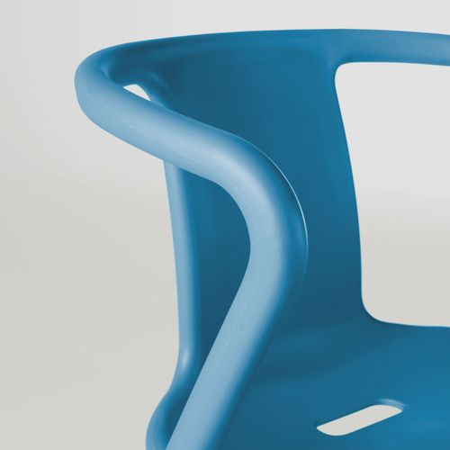 Lot De 4 Chaises En Plastique Bleu